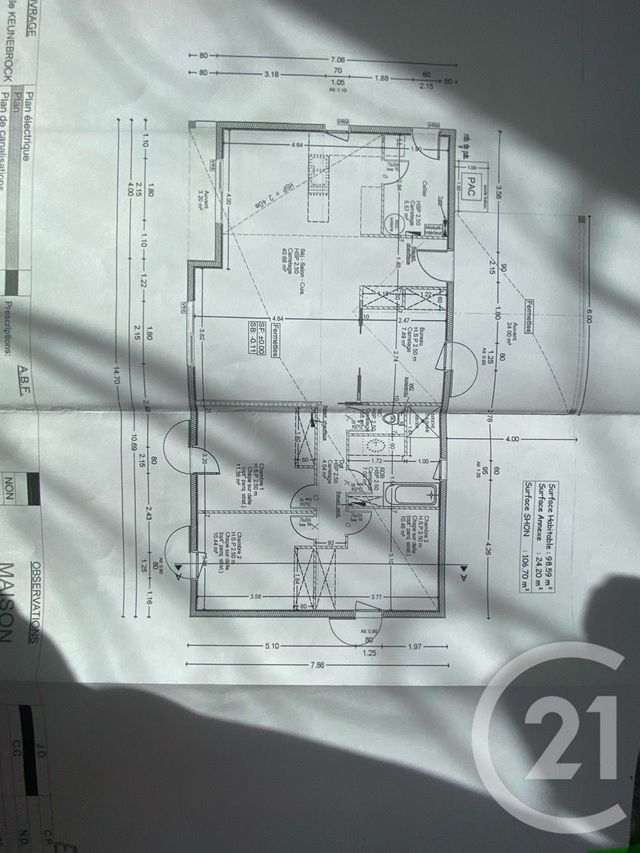 maison à vendre - 5 pièces - 98.0 m2 - AIGREFEUILLE D AUNIS - 17 - POITOU-CHARENTES - Century 21 Agence Du Centre Ville