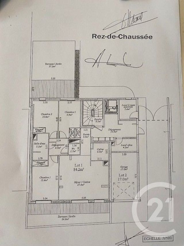 Appartement T4 à vendre - 4 pièces - 84.44 m2 - LA ROCHELLE - 17 - POITOU-CHARENTES - Century 21 Agence Du Centre Ville
